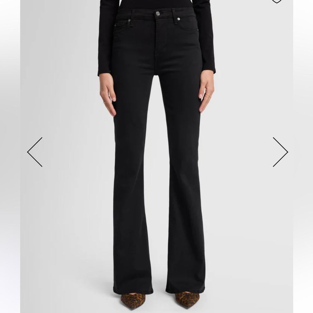 7 for all mankind black flare jeans